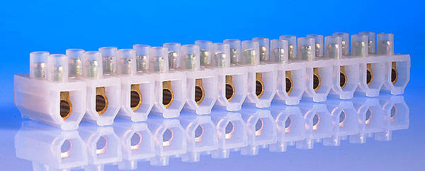 60 Amp Connector Strip, 12 Way Pvc