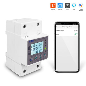 Tomzn 63a Wifi Smart Switch Tuya Energy Meter Kwh Metering Circuit Breaker Timer With Voltage Current And Leakage Protection