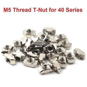 40xm5 T Slot Nut M5 Thread For 40 Series European Aluminium Profile Nickle Plated Hammer Head Type T Nut