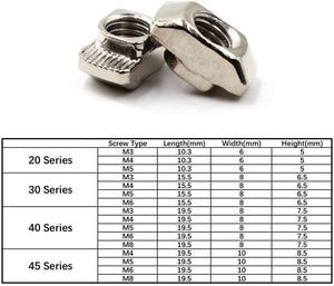 40xm8 T Nut Sliding T Nut Hammer Drop In Nut Fasten Connector M8 Series