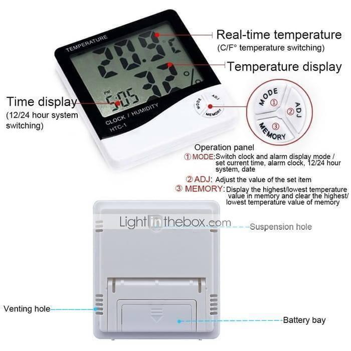 Original Htc 1 Temperature Humidity Meter Hygrometer