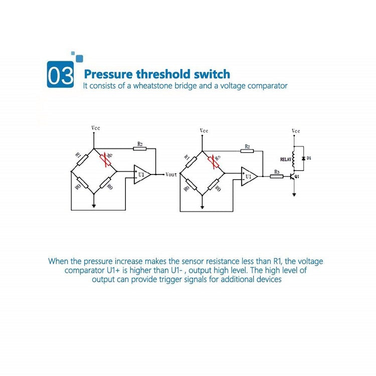 Thin Film Pressure Sensor FSR High Accuracy Flexible Analog Resistor RP-C7.6-LT