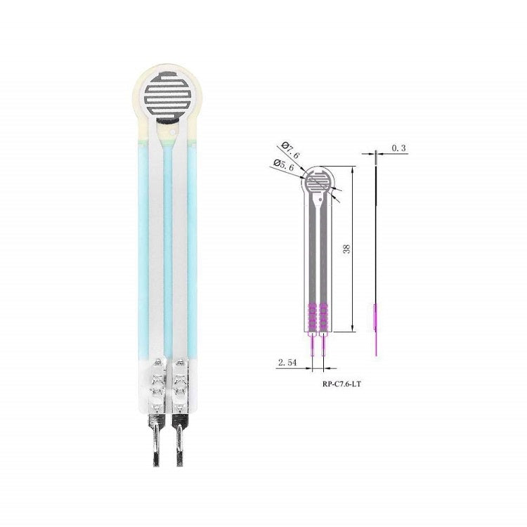 Thin Film Pressure Sensor FSR High Accuracy Flexible Analog Resistor RP-C7.6-LT