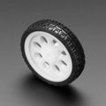 Thin White Wheel for TT DC Gear Motors - 65mm Diameter