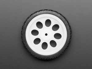 Thin White Wheel for TT DC Gear Motors - 65mm Diameter