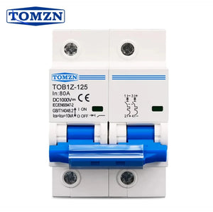 Tomzn 2P DC MCB Circuit Breaker (125A/100A)