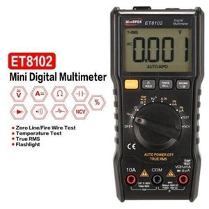 Et8102 True Rms Digital Display Pocket Size Multimeter 1000v 10a Voltmeter Ammeter