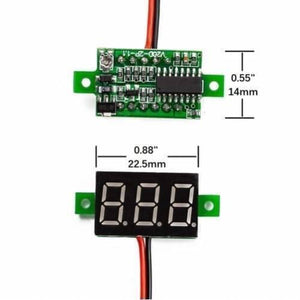 Two Wire 0.28 Inch Led Mini Dc Voltmeter Digital Display Voltage Tester Meter