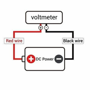 Two Wire 0.28 Inch Led Mini Dc Voltmeter Digital Display Voltage Tester Meter