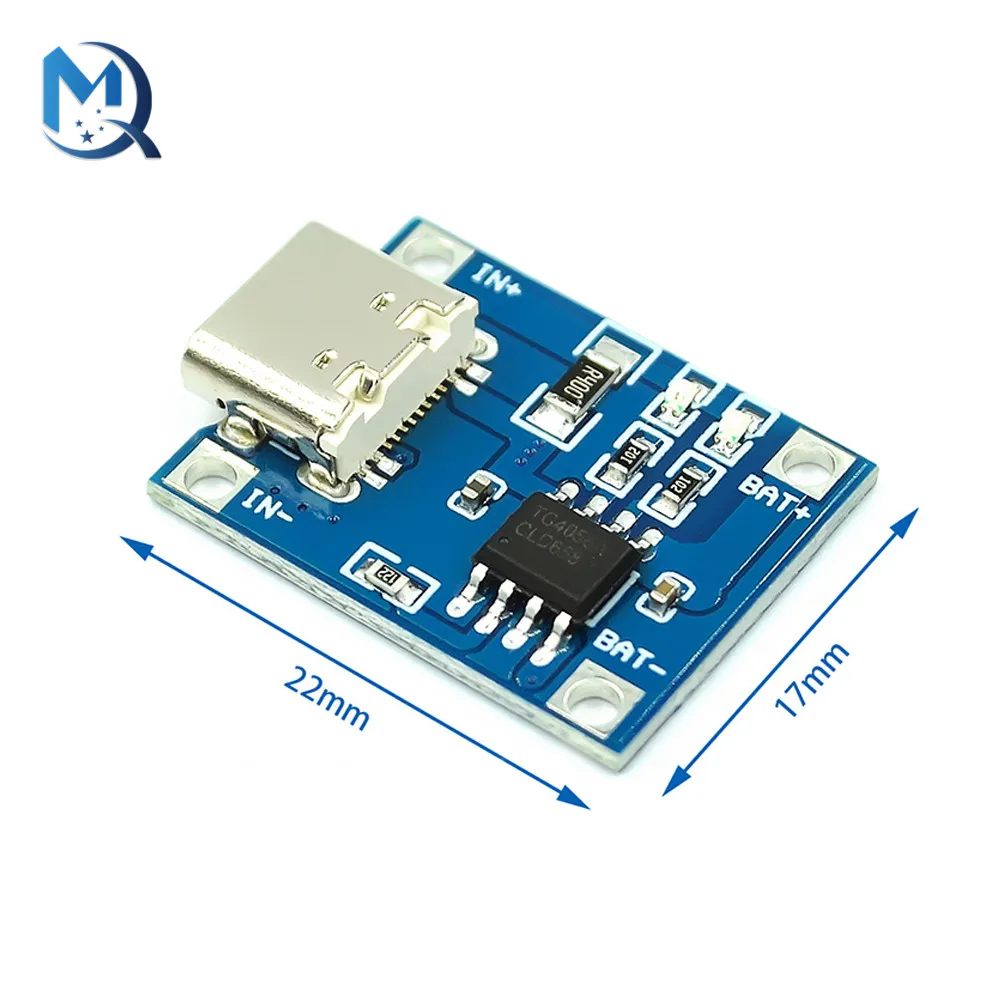 Type C 5V 1A TP4056 1s Lithium Battery Charger Module BMS