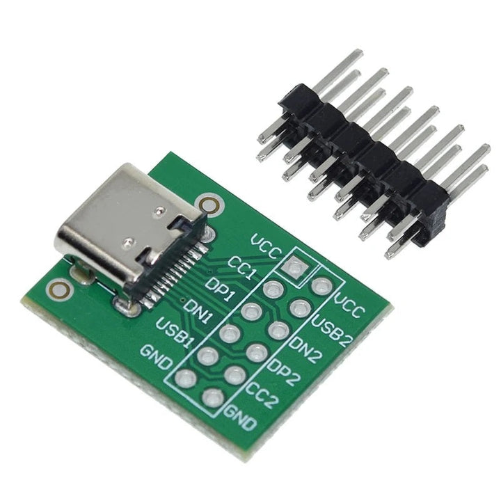 Type C USB Female To DIP PCB Breakout Board