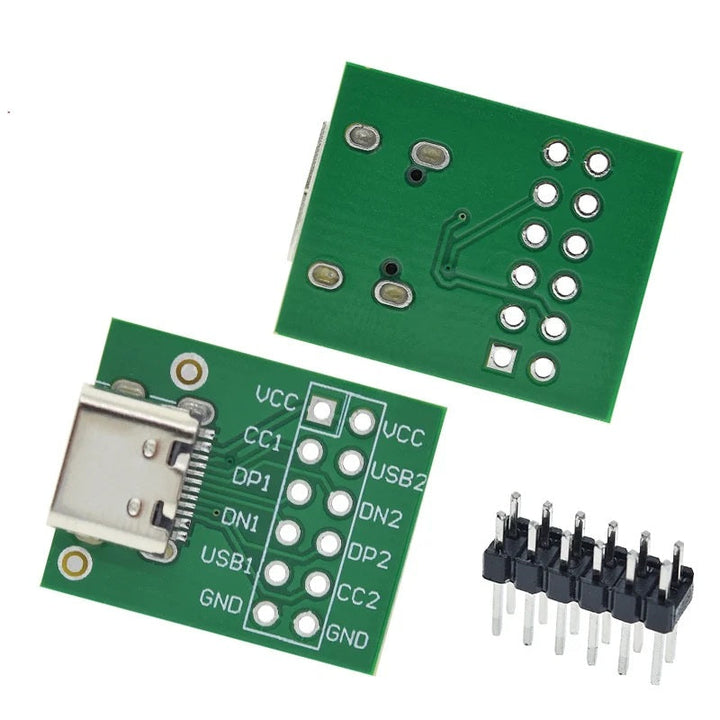 Type C USB Female To DIP PCB Breakout Board