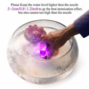 Original Ultrasonic Mist Maker Fogger 12 Led Colorful Light 24v 1a Humidifier with adapter