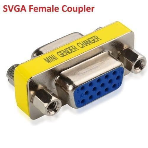 Vga Mini Gender Changer Hd15 Female To Female Vga Coupler Cable Adapter