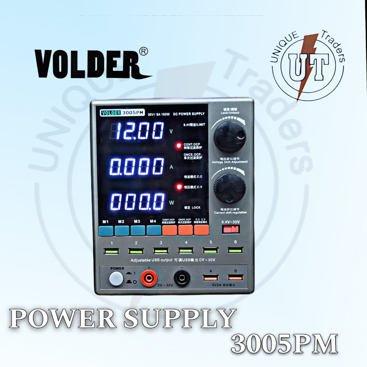 Volder Power Supply 3005PM | Precision Adjustable DC Supply | Digilog.pk