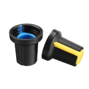 Wh148 15x17mm 6mm Shaft Hole Plastic Potentiometer Amplifier Knob