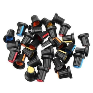 Wh148 15x17mm 6mm Shaft Hole Plastic Potentiometer Amplifier Knob