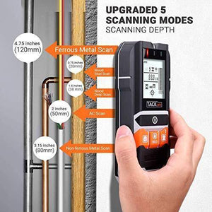 Wall Detector, Tacklife Dms05 4 In 1 Detector With Lcd Display, Classic And Multifunctional Detector, Metal Finder, Wood, Ac Cable And Humidity