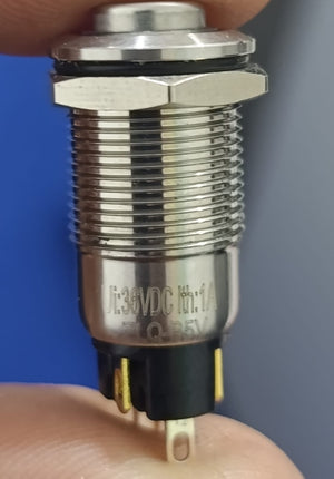 ZLQ-B5V 12mm Waterproof Metal Push ON Push OFF Button Switch With Power Indication