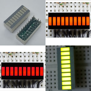 10 Segment Dual Led Light Display Module Bar Graph Ultra Bright Red Yellow Orange Colors Multi-color