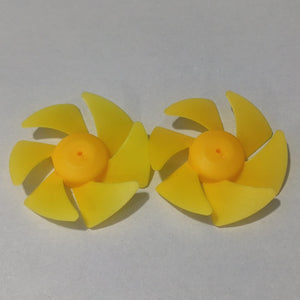 Diy Boat Model 6-blades Propeller 2mm Vortex Fan Paddle Toy Car Fan Spare Part 2*50mm