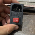 3-pin Male Ac Power Inlet Socket With Indicator