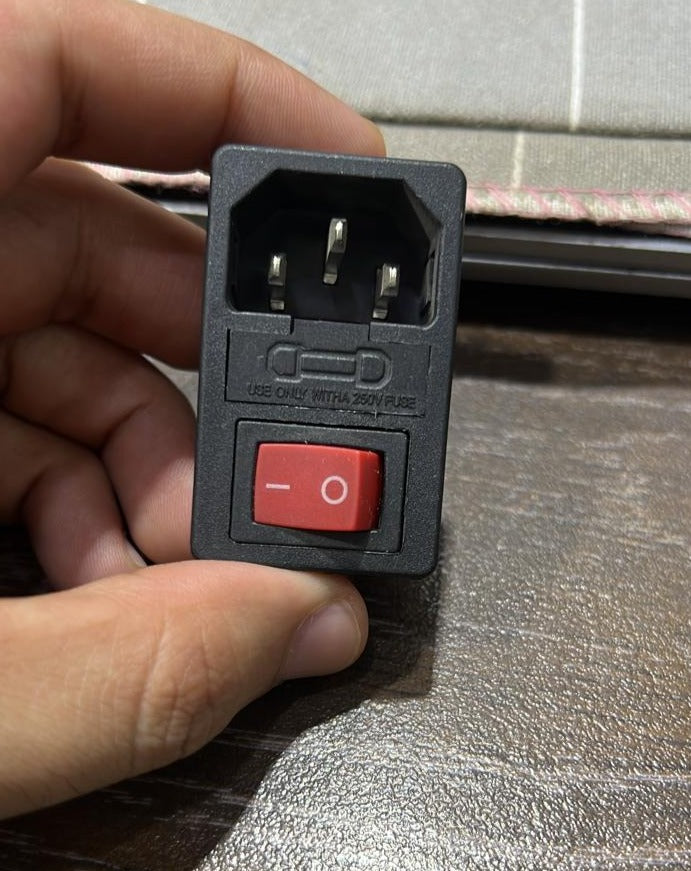 3-pin Male Ac Power Inlet Socket With Indicator