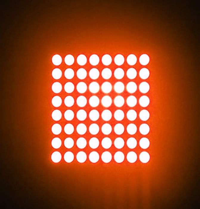42mmx42mm 8x8 red dot matrix
