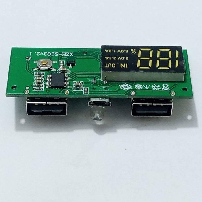 Dual Usb 18650 Battery Charger Power Bank Module 5v 1a 2a