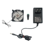 5v Led Fan With Power Supply And Female Dc Plug Kit