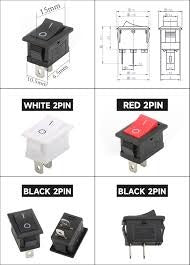 Kcd1 Spst Rocker Switch Mini Boat Switch 10a 125v 6a 250v Press Button Rocker Switch