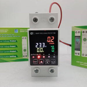 Reclose Programmable 63A WiFi Breaker Switch Smart Home Circuit Breaker 2 Pole