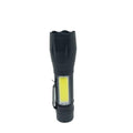 XPE COB LED Zoomable Battery Flashlight with Clip Mini Portable LED Torch
