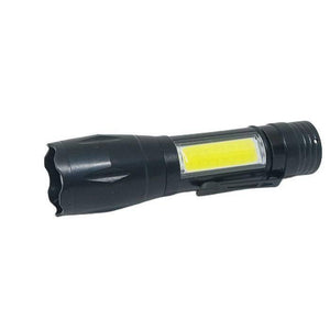 XPE COB LED Zoomable Battery Flashlight with Clip Mini Portable LED Torch