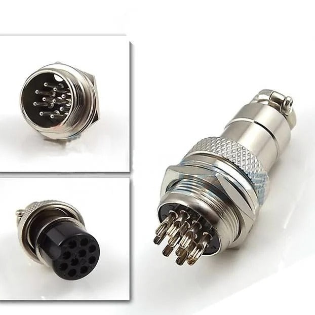 Xlr 10 Pin Cable Connector 16mm Chassis Mount 10pin Plug Adapter