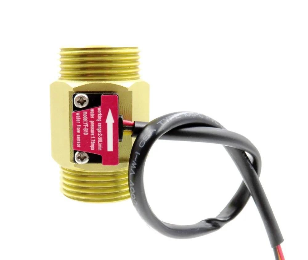 YF-B10 G1 1inch Water Diesel Brass DN25 Hall Effect Turbine Flow Sensor Meter - Accurate Flow Measurement for Industrial Applications