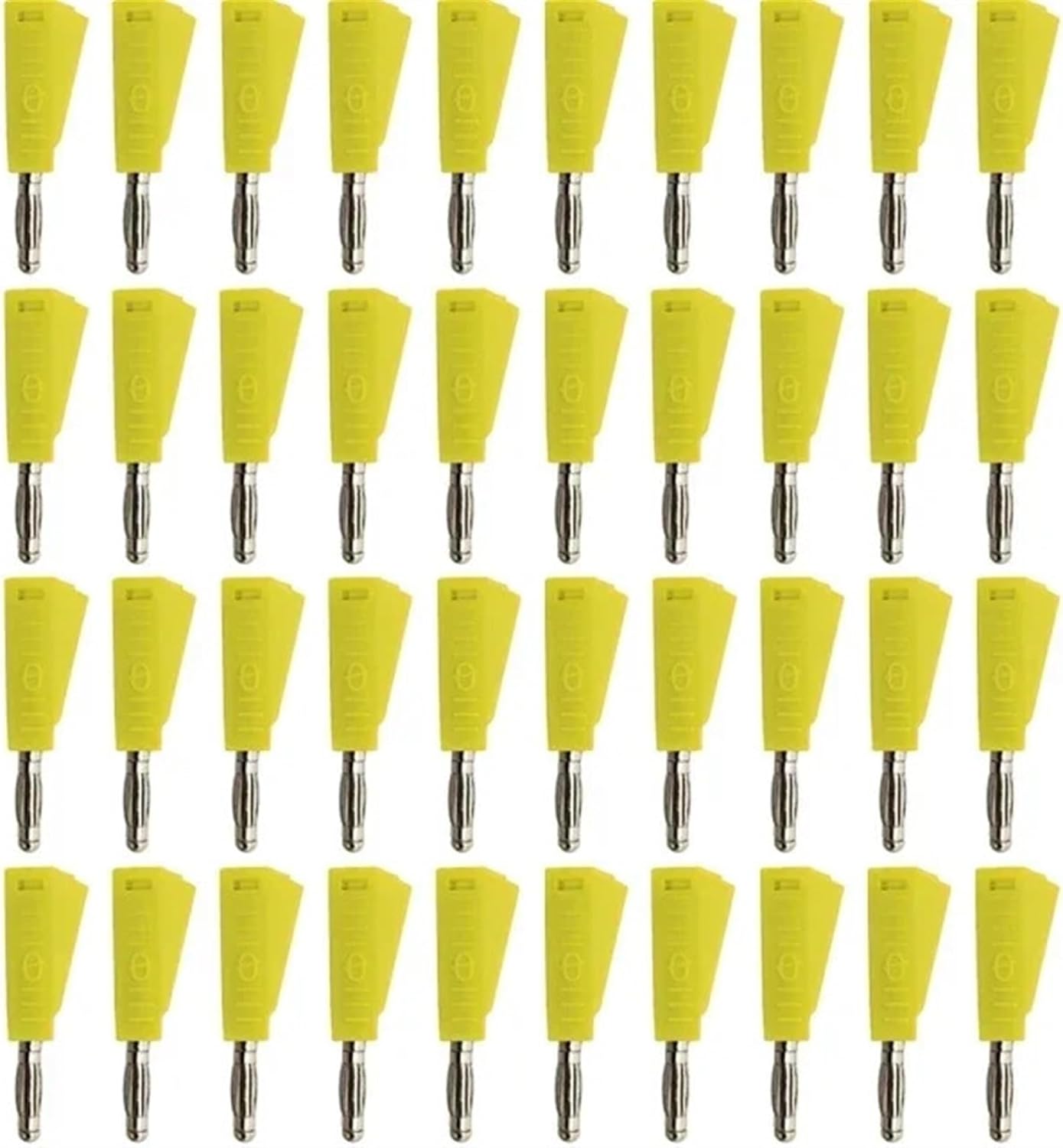 Yellow Stackable 4mm Banana Plugs Jacks Connector