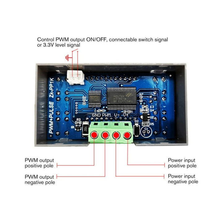 ZK-PP1K PWM Signal Generator Module – Dual Mode, 1Hz–150kHz, LCD Display, Delay, Pulse Width, Frequency & Duty Control, 3.3V–30V