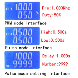 ZK-PP1K PWM Signal Generator Module – Dual Mode, 1Hz–150kHz, LCD Display, Delay, Pulse Width, Frequency & Duty Control, 3.3V–30V