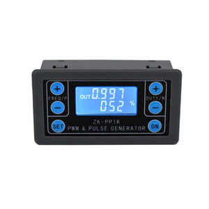 ZK-PP1K PWM Signal Generator Module – Dual Mode, 1Hz–150kHz, LCD Display, Delay, Pulse Width, Frequency & Duty Control, 3.3V–30V