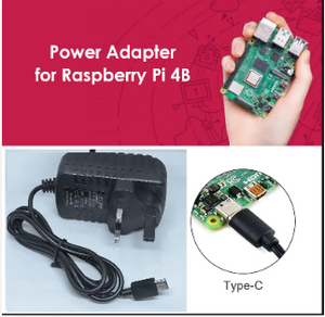 Usb Type c Cable 5v 3a Power Supply Adapter Uk For Raspberry Pi 4b