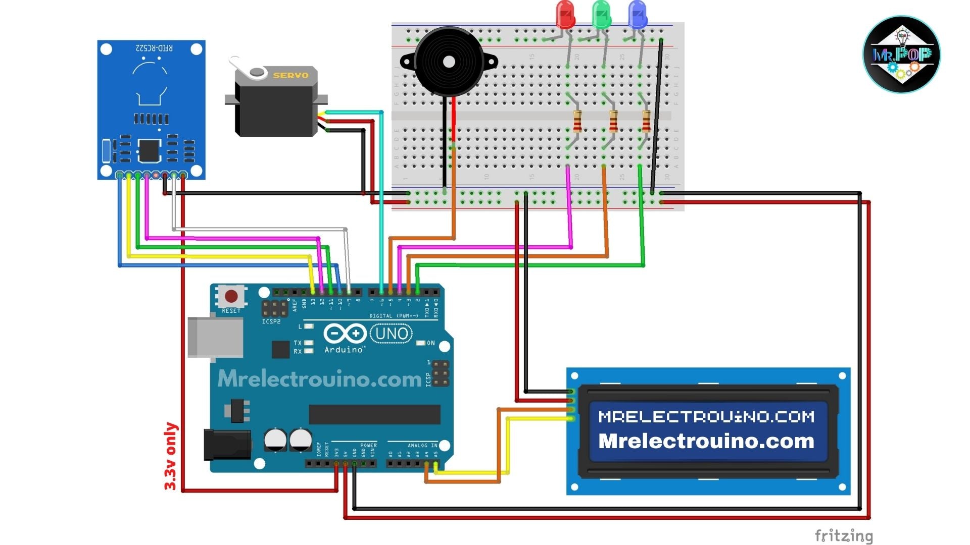 RFID Door Lock Project Parts