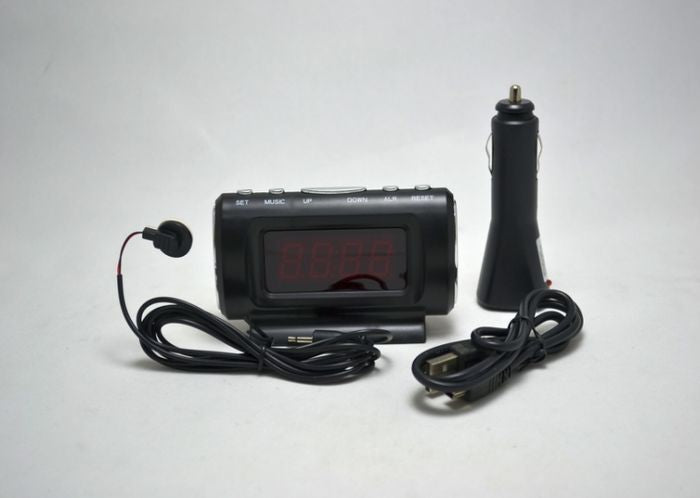 Clock Thermometer Ks-782a-5 1 Display Orange, Auto Cigarette Lighter