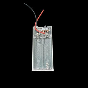 2 Cell Aa Battery Box Transparent Battery Holder With Switch And Cover Container