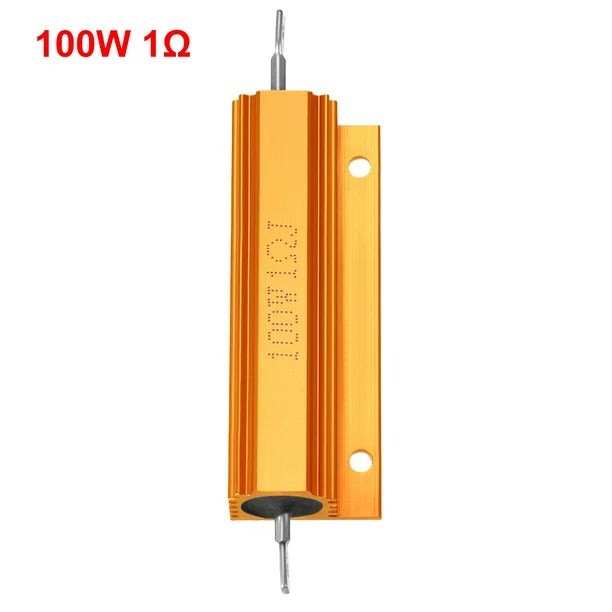1r 100w Watt Load Resistor Aluminum Wire Wound Golden 1 Ohm Resistor