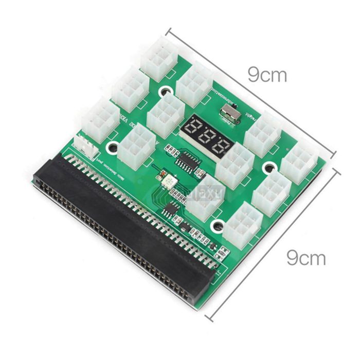 Power Supply Server 12 Port 6Pin 12V Breakout Board With LED Digital Display For 1200W 1000W 750W PSU GPU