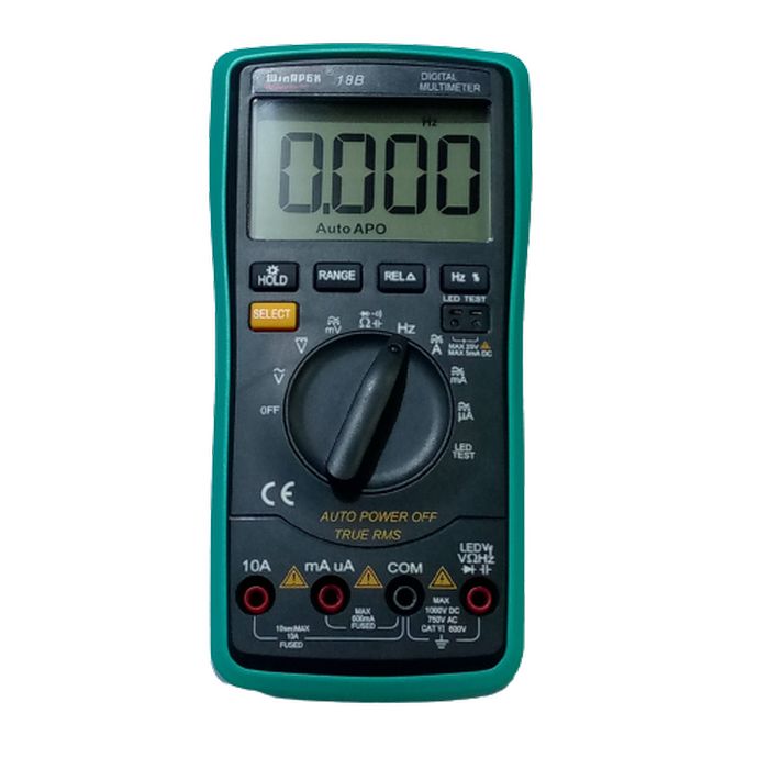 Winapex Digital Multimeter 18b True Tester Rms Ac Dc Volt Amp Ohm Capacitance Led Diode Frequency Meter Test 5999 Backlight Counts