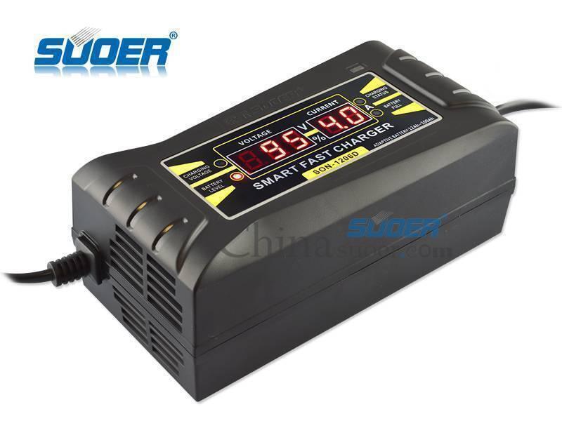 Car Charger Portable Car Battery Charger With Digital Display (son-1206d)