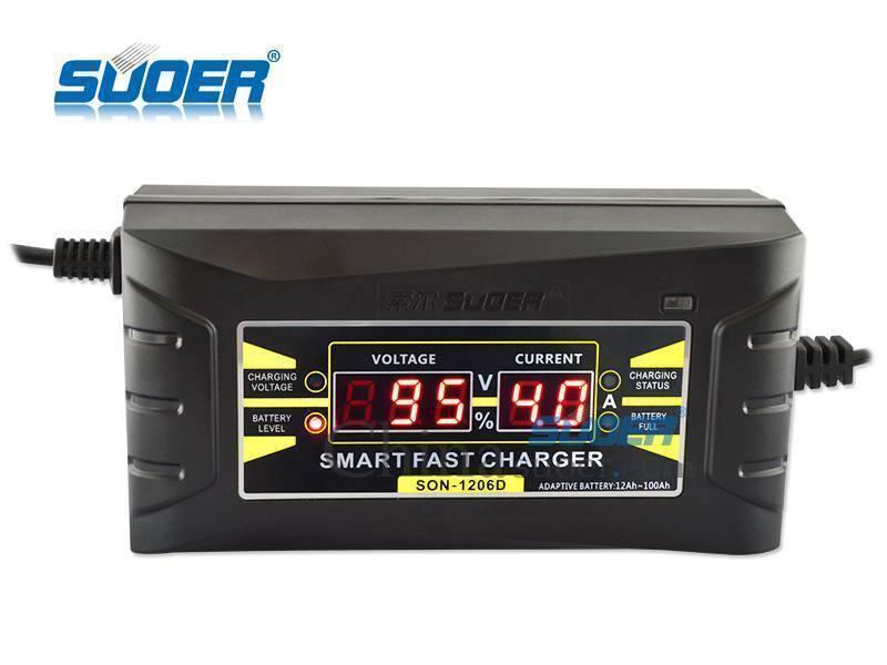 Car Charger Portable Car Battery Charger With Digital Display (son-1206d)