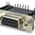 Db15 Female Right Angle Connector 0.318 Db 15sr Pcb Mounting 15 Pin 3 Rows Connector